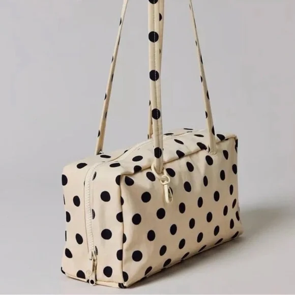 Baggu Bowler Bag- Polka Dot Cream & Black - Picture 5 of 8